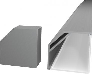 E45 Aluminium profile, anodized